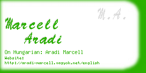 marcell aradi business card